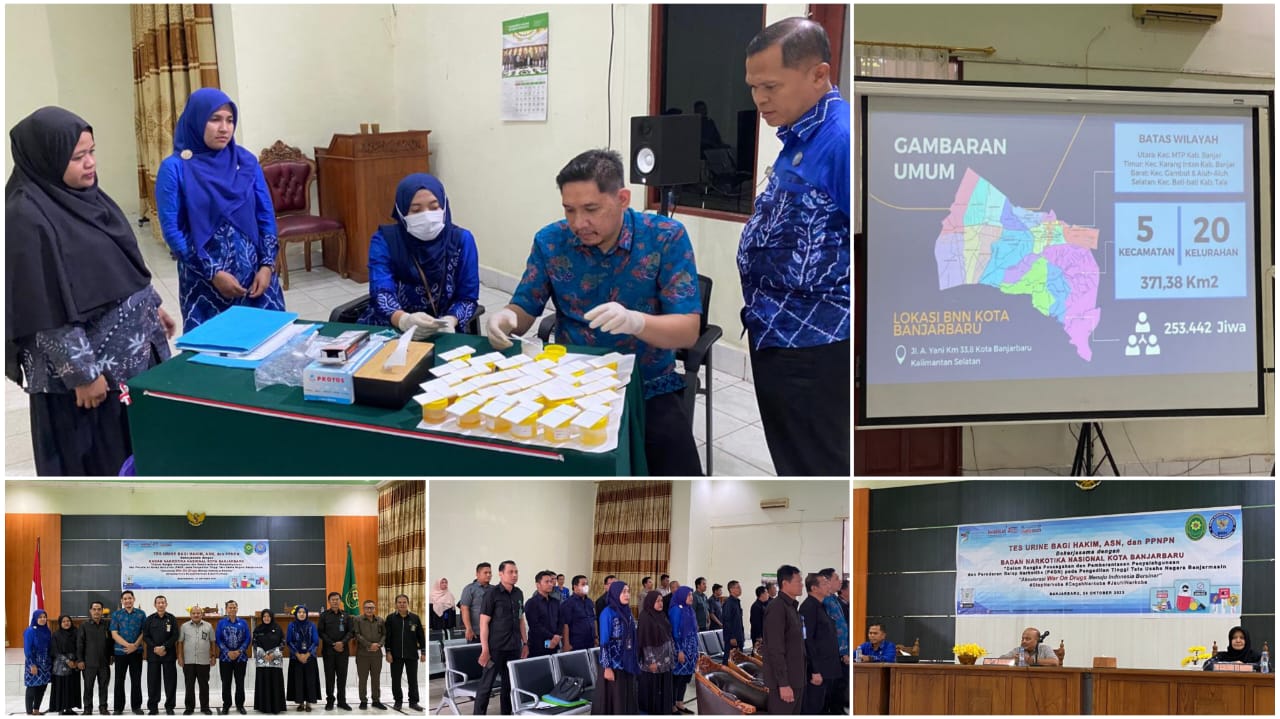 Tes Urine Bagi Hakim, ASN dan PPNPN Bekerjasama Dengan BNN Banjarbaru di PT TUN Banjarmasin